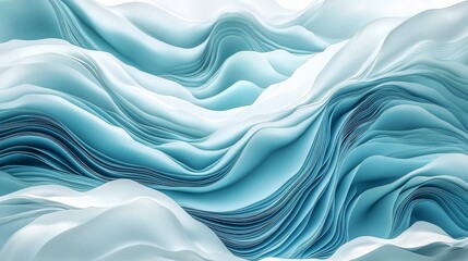 Obraz premium Layered Textures in Calming Blue and White