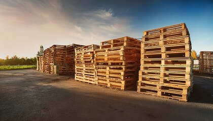 stack of wooden pallets