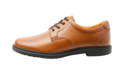 Office formal low-cut leather shoes, Transparent background, PNG fil