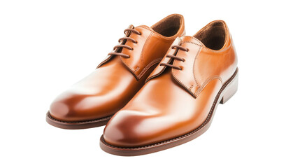 Office formal low-cut leather shoes, Transparent background, PNG fil