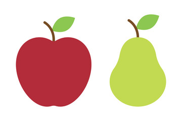 Apple and pear icon symbol
