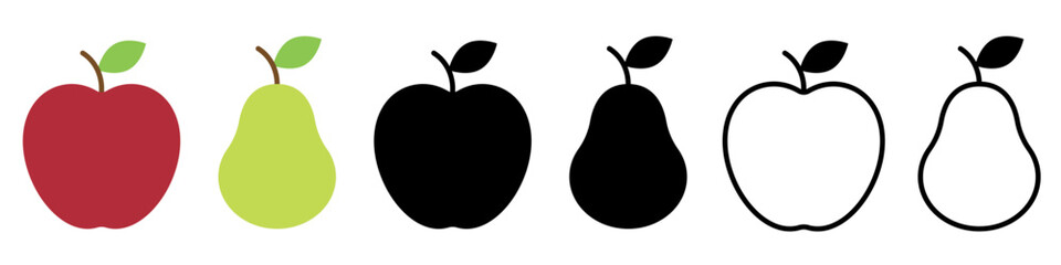 Apple and pear icon symbol