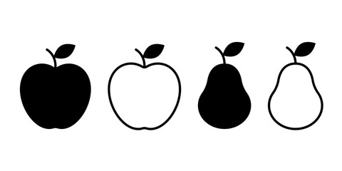 Apple and pear icon symbol