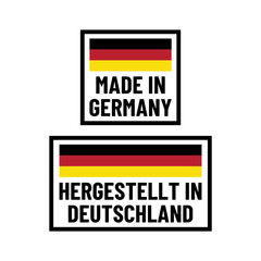 Export Label Icons – Made in Germany Vector Design