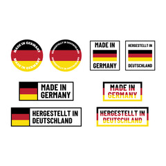 Modern Germany Product Labels – Vector Template Collection