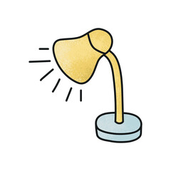 Hand drawn illustration of an electric lamp