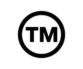 TM Symbol trademark. Copyright mark icon. Smartmark and trademark illustration on transparent background. 
