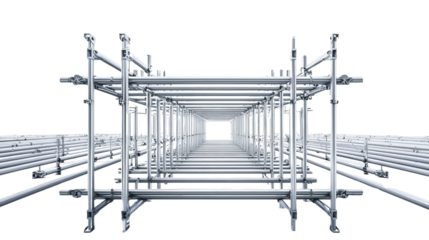 Modular scaffolding clip system, Transparent background, PNG file