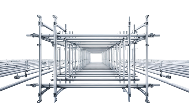 Modular scaffolding clip system, Transparent background, PNG file