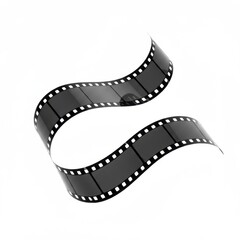 Fototapeta premium Classic film reel strip isolated on white background