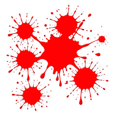 Abstract Red Ink Splatter, Dynamic Paint Burst, Graphic Design Element