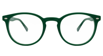 Isolated Green Eyeglasses