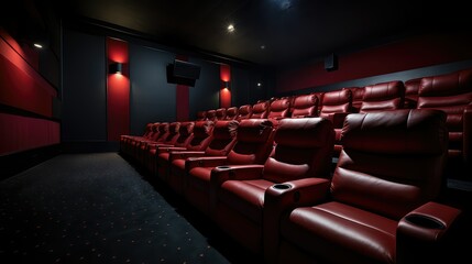 recliner red theater seats
