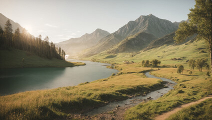 view around the mountains