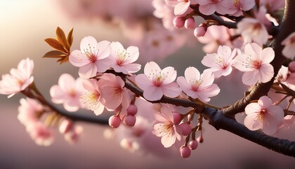 Obraz premium cherry blossoms closeup