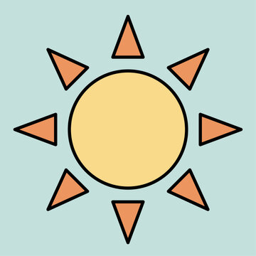 Summer Shiny Happy Sun Cute Planer Sticker Decoration Icon