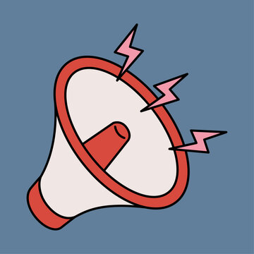 Minimalist Megaphone Alert Noise Vector Illustration