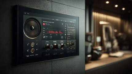 Obraz premium Multi-zone audio controlled through a smart interface for a cohesive home experience 