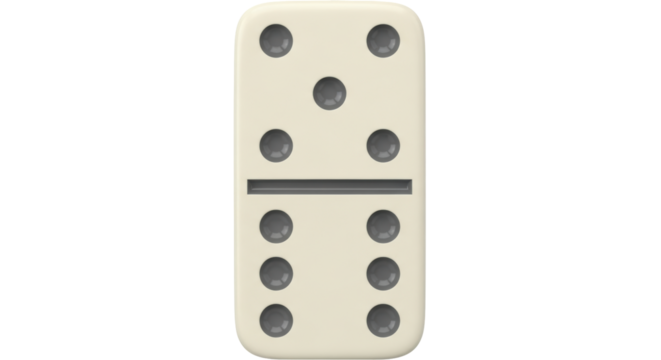 Isolated Domino Tile Six and Six