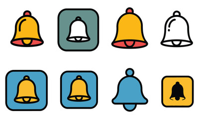Notification Bell Icon Pack &ndash; Clean and Colorful Design Set

