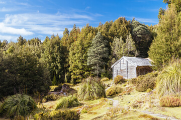 Du Cane Hut in Tasmania Australia