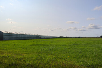 Meadows, fields and roads in the Middengebied area where new village Cortelande will arise