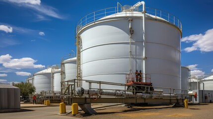 Obraz premium cylindrical oil reservoir