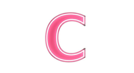 Fototapeta premium Isolated Pink Letter C