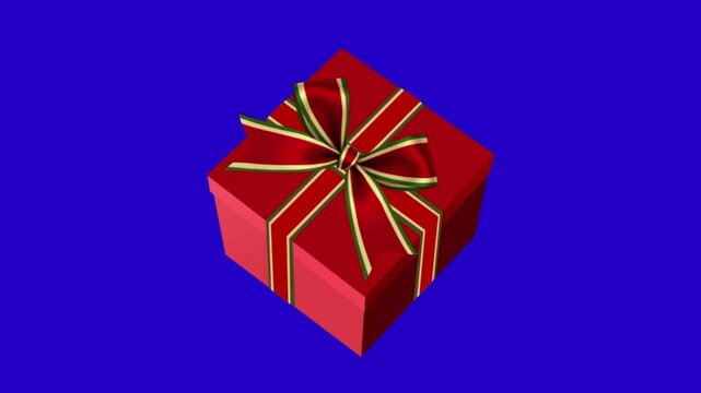 gift box on chroma key