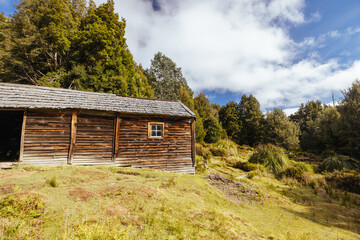 Du Cane Hut in Tasmania Australia