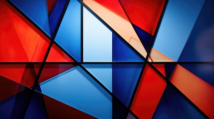 Fototapeta premium shapes red blue abstract