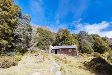 Du Cane Hut in Tasmania Australia