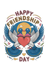 Obraz premium Creative Friendship Day Vector EPS with Typography Elements