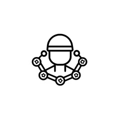 Simple engineer avatar icon 