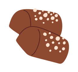 Sweet chocolate candy cartoon food