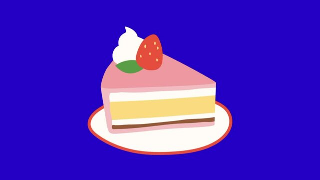 cake on blue screen