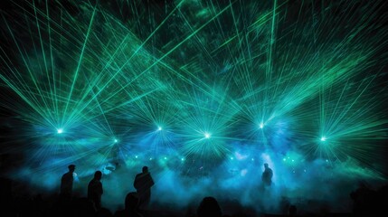 Laser Show and Smoke at Music Festival