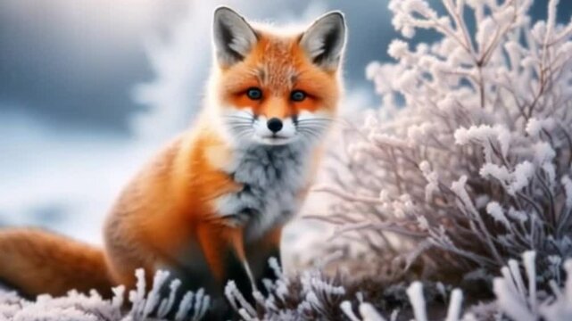 H&uuml;bscher Fuchs im Winter