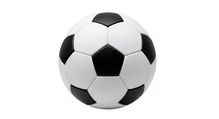 Fototapeta premium Classic Soccer Ball Round Black and White on Clean Background