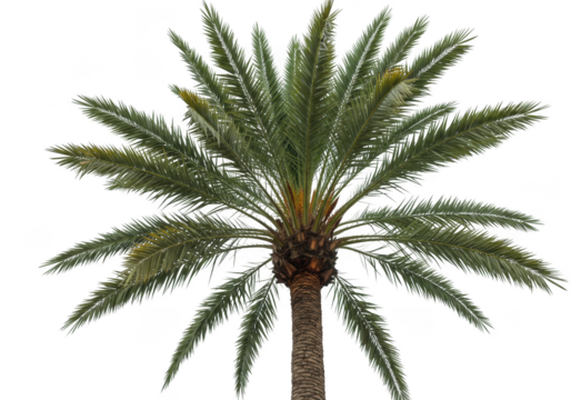 Isolated palm tree tropical plant nature vacation green leaves on transparent background