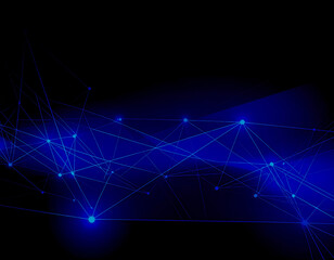 Fototapeta premium Dark cosmic blue abstract backdrop