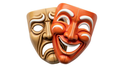 Isolated Comedy and Tragedy Masks