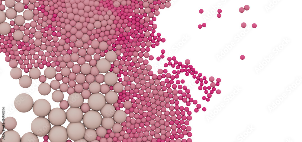Aufkleber pink and beige spheres create an abstract background. ideal for presentations or websites.
