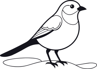 Obraz premium Minimalist Junco Bird Line Art Vector Illustration
