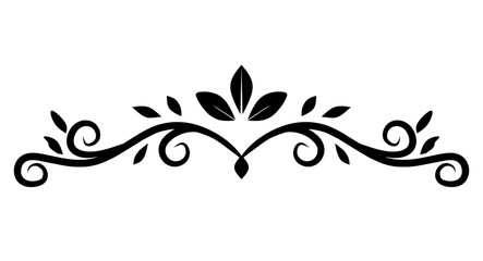 Decorative Lines Ornamental Border Design Abstract Floral Motif Flourishes and Filigree Patterns