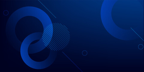 Minimal geometric background. Blue elements with fluid gradient. Cool background design for posters. Eps10 vector