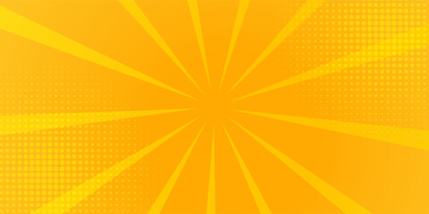 Yellow abstract background with light of sunburst.