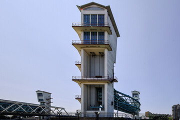 Flood barrier called Hollandsche IJsselkering and Algerabrug Bridge