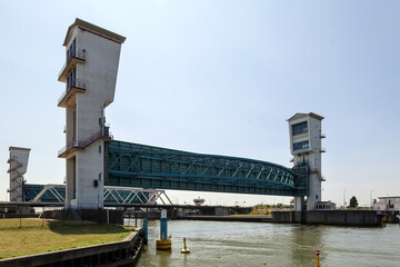 Flood barrier called Hollandsche IJsselkering and Algerabrug Bridge