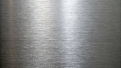 Horizontal brushed metal texture background, silver gray metallic surface